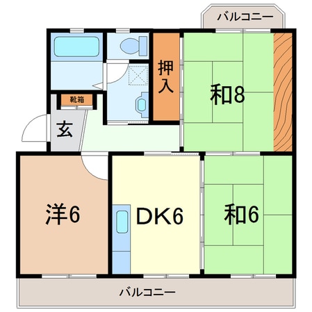 コーポラス米山の物件間取画像